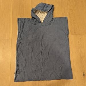 Blue Hooded Poncho for toddler